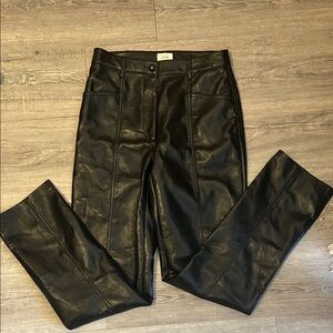 Wilfred Black Leather Skinny Jeans